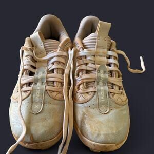 Cream and white under armour